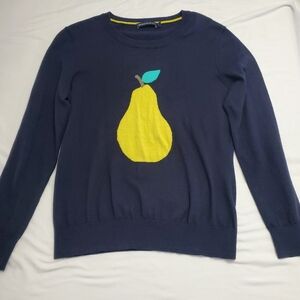 Sportscraft Cotton Cashmere Pear Graphic Sweater Medium